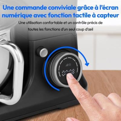 Robot pâtissier MEDION MD18420 1200W 5L Noir - Bol à glace