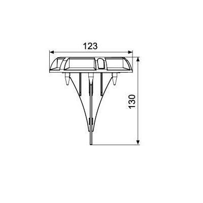 Spot solaire en aluminium 15 lumens blanc chaud - GALIX - Éclairage extérieur