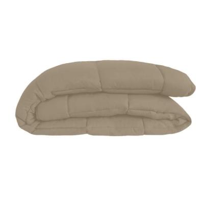 Couette chaude Microfibre 400g/m² Taupe & Lin 240x260cm - Confort d'hiver