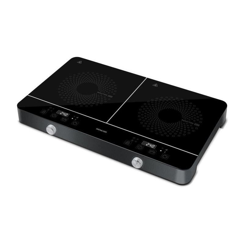 Plaque de cuisson induction SENCOR SCP 4201GY - 3500 W - Double foyer - Gris