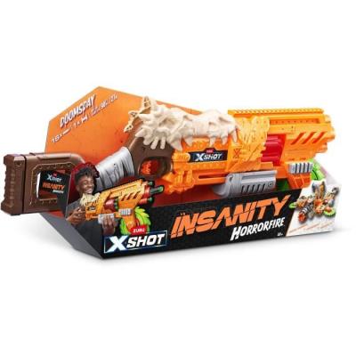 Lanceur de fléchettes ZURU X-SHOT Horrorfire Doomsday - 16 fléchettes - Portée 27m