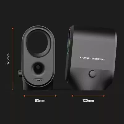 Enceintes bluetooth gaming - NOVA GAMING - Cygnus - LED RGB - Noir Enceintes bluetooth gaming - NOVA GAMING - Cygnus - LED RGB - Noir