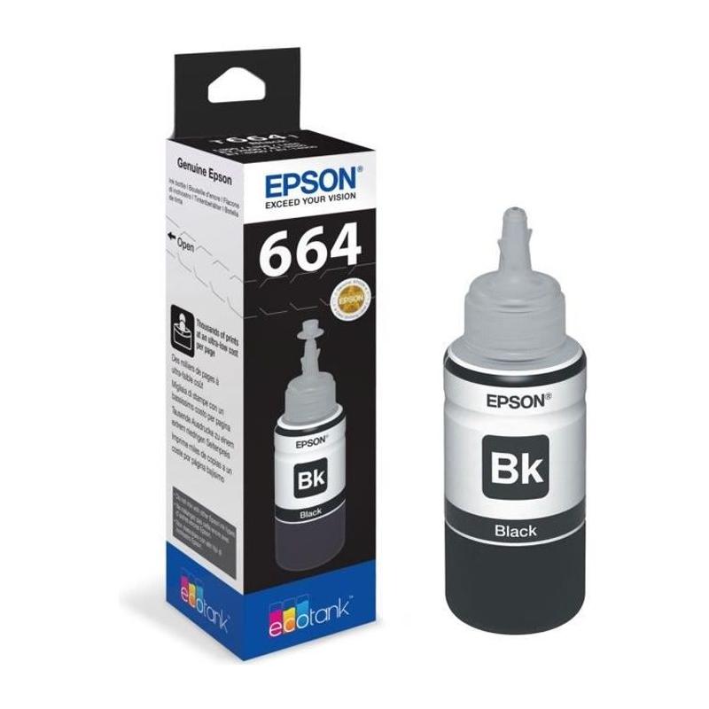 Cartouche d'encre Epson ECOTANK T6641 Noir - Performances et qualité impression!