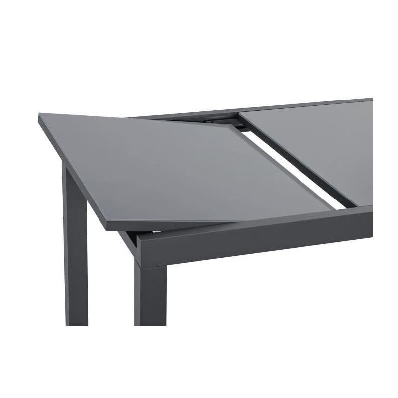 Ensemble repas de jardin extensible 6-8 pers. - Gris