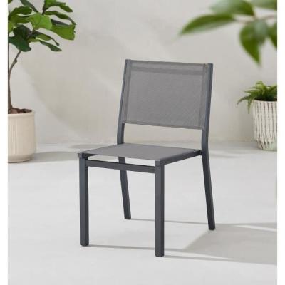 Ensemble repas de jardin extensible 6-8 pers. - Gris