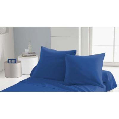 Lot de 2 Taies d'Oreiller HOME LINGE PASSION - Bleu 63 x 63 cm