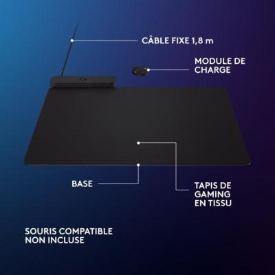 Tapis de souris Logitech G Powerplay 2 - Charge sans fil - Noir