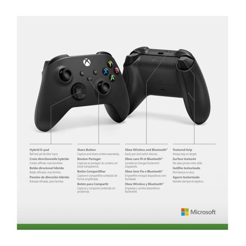 Manette Xbox Sans Fil Carbon Black - Compacte et ergonomique