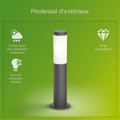 Applique extérieure PHILIPS Utrecht - Design contemporain - Gris - LED 20W