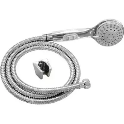 Pommeau de douche ROUSSEAU 3JETS STOP' O chromé - Flexible combiné