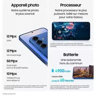 SAMSUNG Galaxy S25 Plus 512 Go Bleu nuit: Réparable et durable