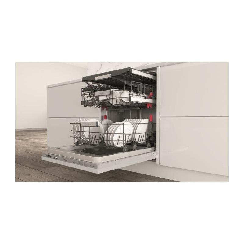 Lave-vaisselle tout encastrable WHIRLPOOL WKCIO3T133PFE 6eme Sens - 14 couverts - Induction - 43 dB