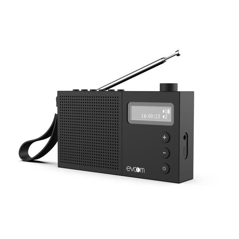 Radio-réveil EVOOM EGY Noir - FM et DAB+ - 2 alarmes