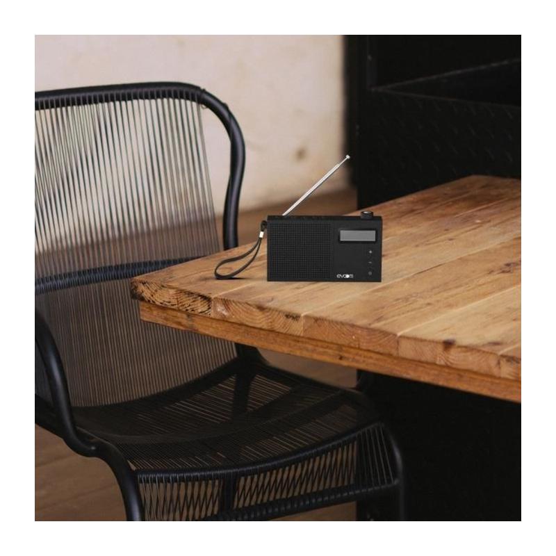 Radio-réveil EVOOM EGY Noir - FM et DAB+ - 2 alarmes