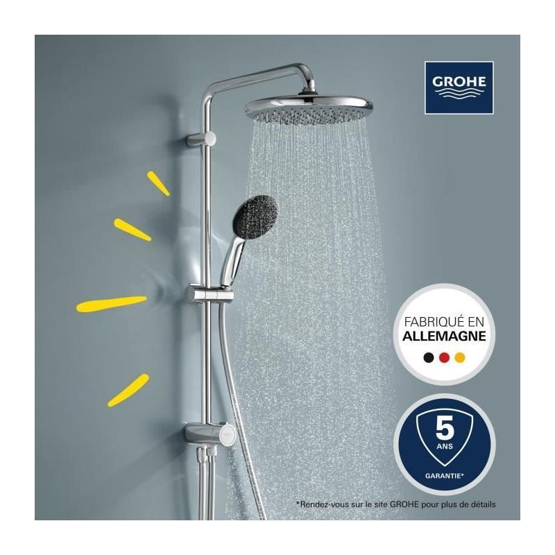 Colonne de douche GROHE Vitalio Start System 250 - Économie d'eau / Chromé