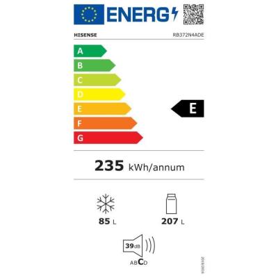 Réfrigérateur Combiné HISENSE RB372N4ADE - 292 L - No Frost - Silver