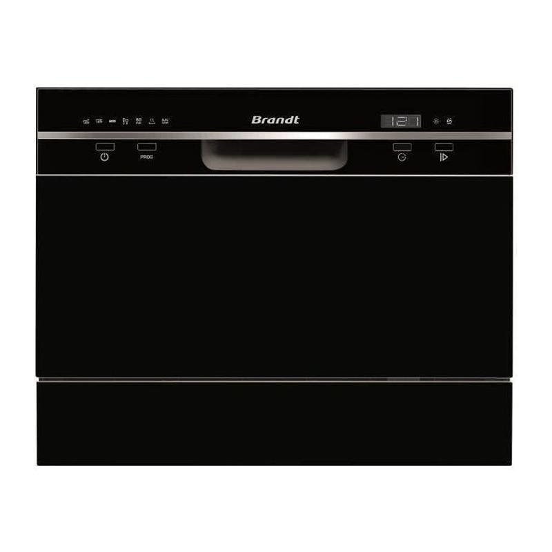 Lave-vaisselle compact Brandt DFC6519B - Induction - 6 couverts - Noir