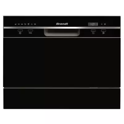 Lave-vaisselle compact Brandt DFC6519B - Induction - 6 couverts - Noir