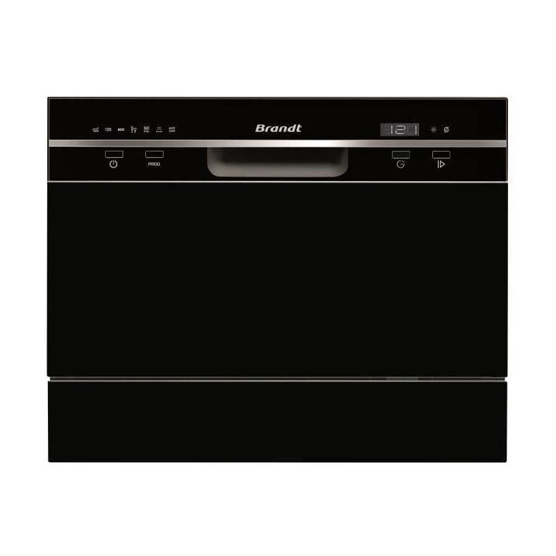 Lave-vaisselle compact Brandt DFC6519B - Induction - 6 couverts - Noir
