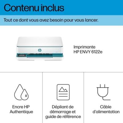 Imprimante tout-en-un HP Envy 6122e Jet d'encre - Couleur - Copie Scan - HP+