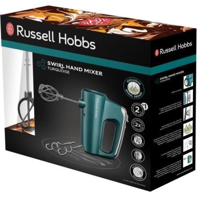 Batteur Mixeur Swirl - Russell Hobbs - 5 Vitesses - Turquoise
