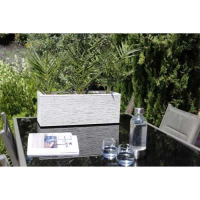 Jardinière EDA PLASTIQUE Balconnière Graphit Up 25L Blanc cérusé