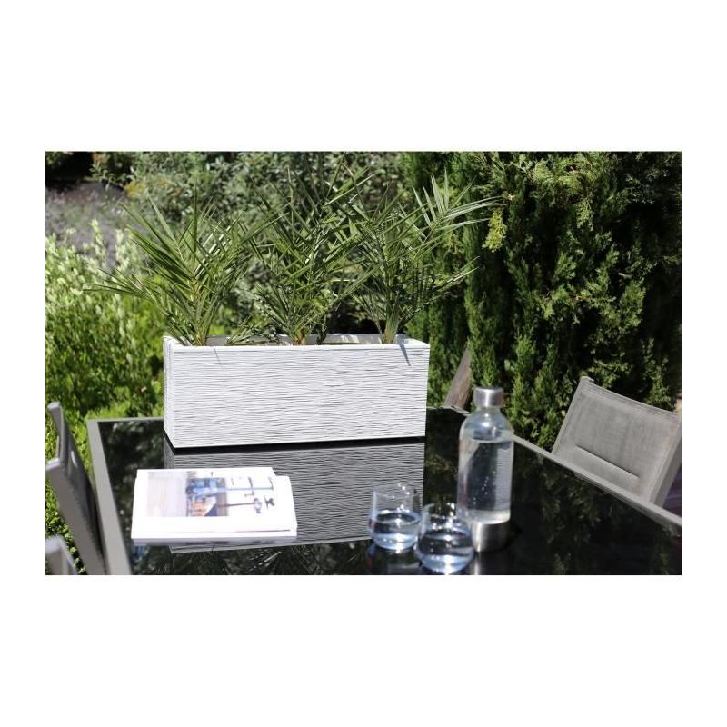 Jardinière EDA PLASTIQUE Balconnière Graphit Up 25L Blanc cérusé