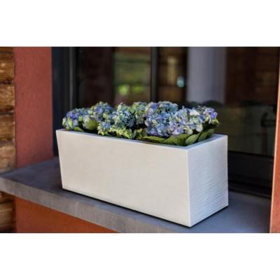 Jardinière EDA PLASTIQUE Balconnière Graphit Up 25L Blanc cérusé