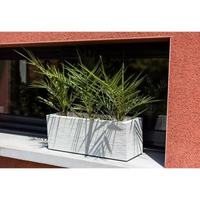 Jardinière EDA PLASTIQUE Balconnière Graphit Up 25L Blanc cérusé