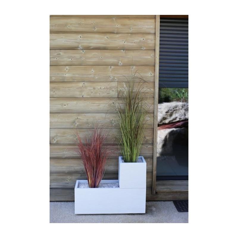 Jardinière Graphit Up Blanc cérusé - 57 L - Fabriqué en France