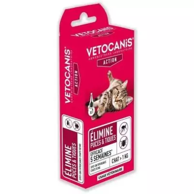 Protégez votre chat avec VETOCANIS Pipette Spot on Fipronil!