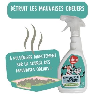 Spray Destruct'odeur urines animaux - 500 ml | Élimine efficacement les odeurs