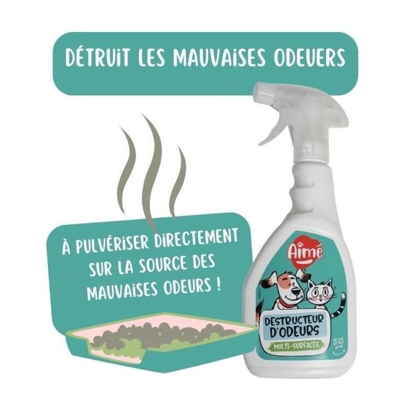 Spray Destruct'odeur urines animaux - 500 ml | Élimine efficacement les odeurs