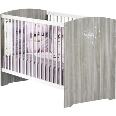 Chambre bébé complète - Lit 120x60, commode à langer et armoire - BABY PRICE - SMILE - Chêne silex