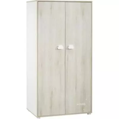 Chambre bébé complète - Lit 120x60, commode et armoire - BABY PRICE - SMILE - Hetre cendré Chambre bébé complète - Lit 120x60, commode et armoire - BABY PRICE - SMILE - Hetre cendré