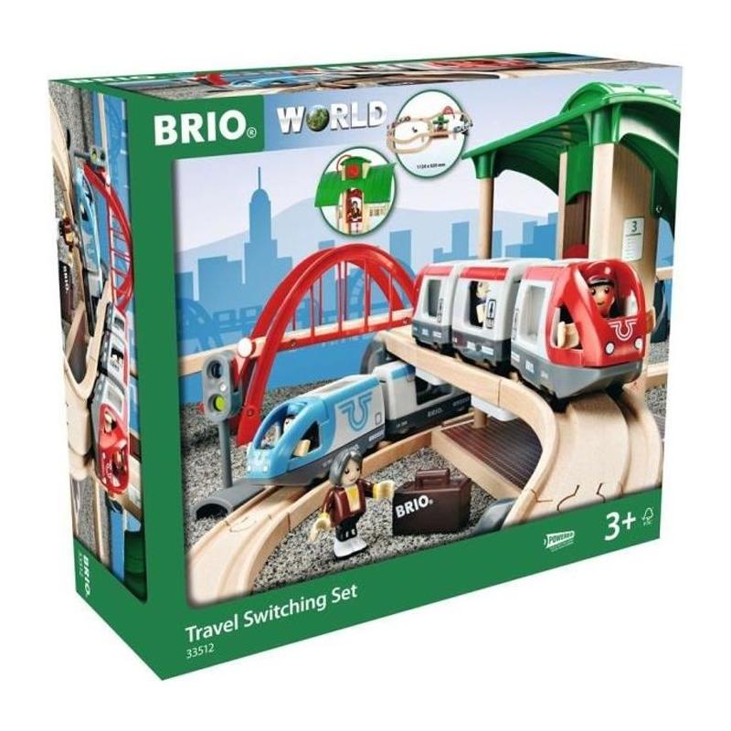 Circuit de train en bois Brio World - Coffret 42 pièces - Ravensburger