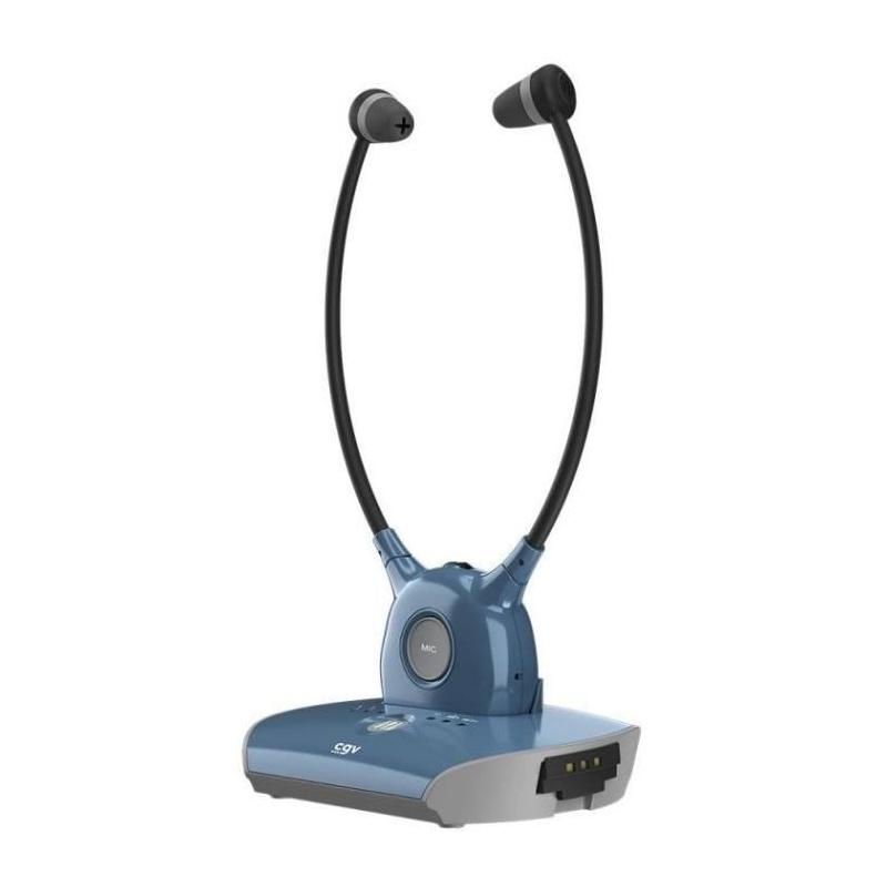 Casque sans fil TV/HIFI CGV Dolfin Saphir - Micro intégré - Assistant auditif