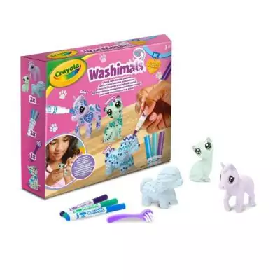 Coffret créatif Washimals Crayola - 3 animaux pastel - 3 ans et plus