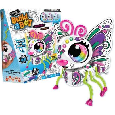 Papillon Robot interactif à construire et colorier - CRAYOLA - 4 ans