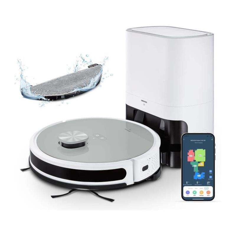 Aspirateur Robot MEDION X21 SW: Puissance 3000 Pa & Navigation Laser
