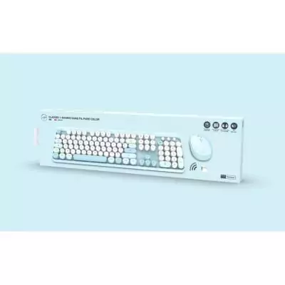 Pack Clavier + Souris MOBILITY LAB - Pure Color Bleu - Ergonomique & Discret
