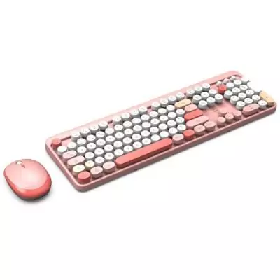 Ensemble Clavier + Souris Sans Fil - MOBILITY LAB - Rose - Design Ergonomique
