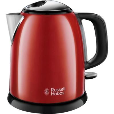 Bouilloire Compacte Rouge - Capacité 1L - Anti-Calcaire Amovible