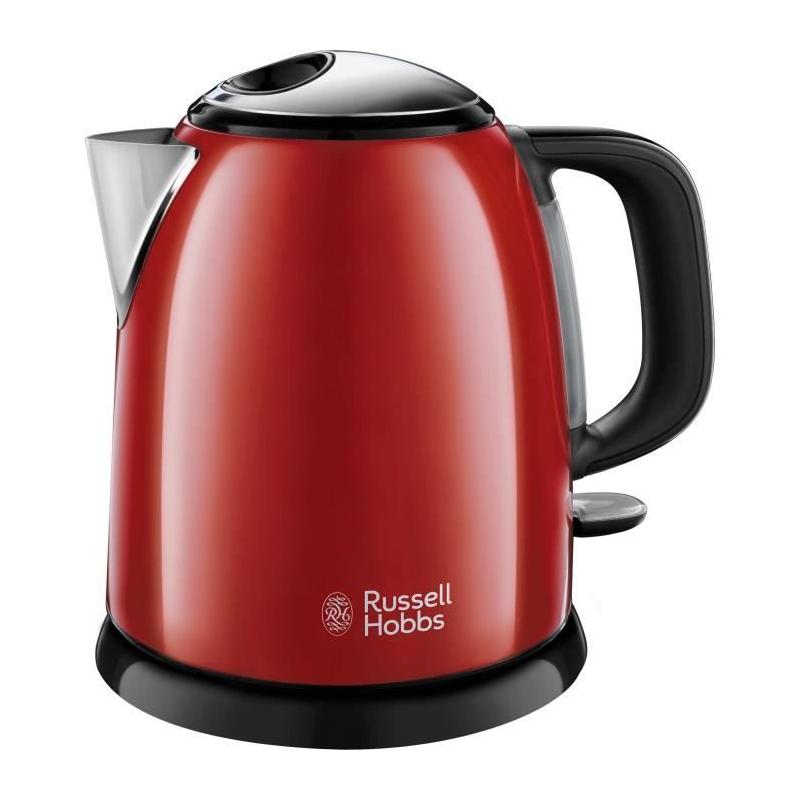 Bouilloire Compacte Rouge - Capacité 1L - Anti-Calcaire Amovible
