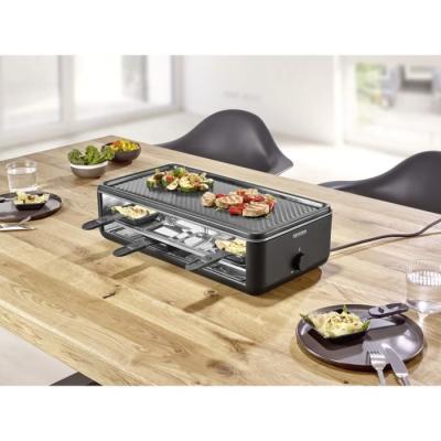 Appareil à raclette SEVERIN - 8 personnes - Plaque céramique 48 x 24 cm - Grill 1300 W