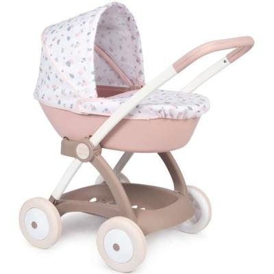 Poussette Landau pour poupée Baby Nurse - Smoby - Rose et blanc