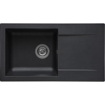 Evier à encastrer STRADOUR EINNA SMC NOIR PAILLETÉ - 1 bac, 78*43,5 cm