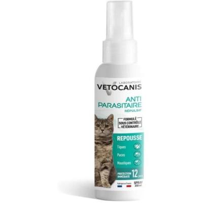 Spray antiparasitaire 3 en 1 pour Chat - 250 ml