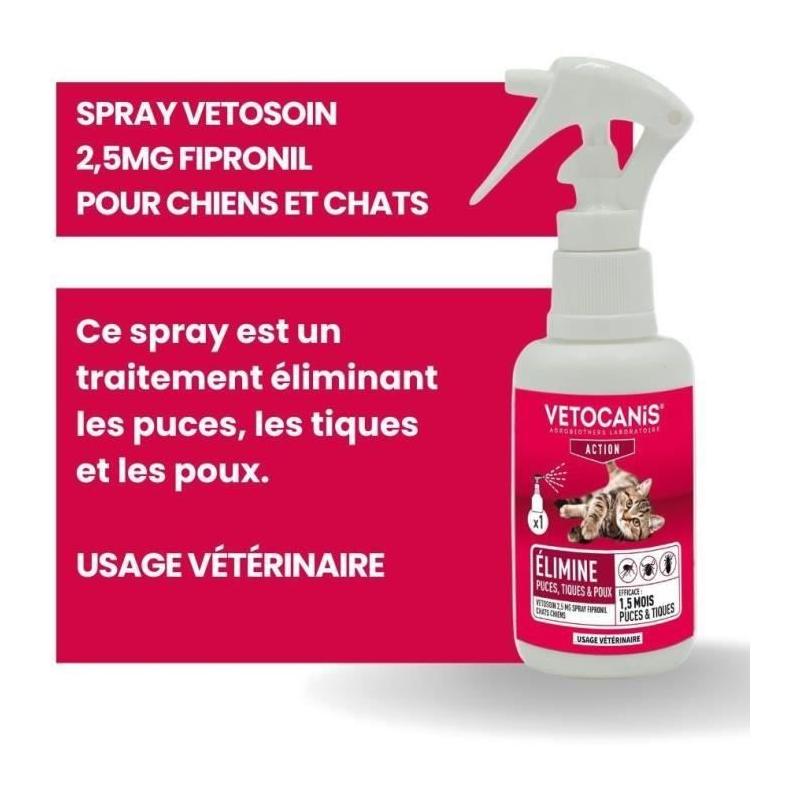 Spray antiparasitaire efficace pour chiens et chats - 100 ml