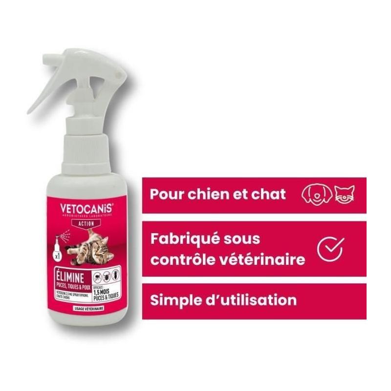 Spray antiparasitaire efficace pour chiens et chats - 100 ml